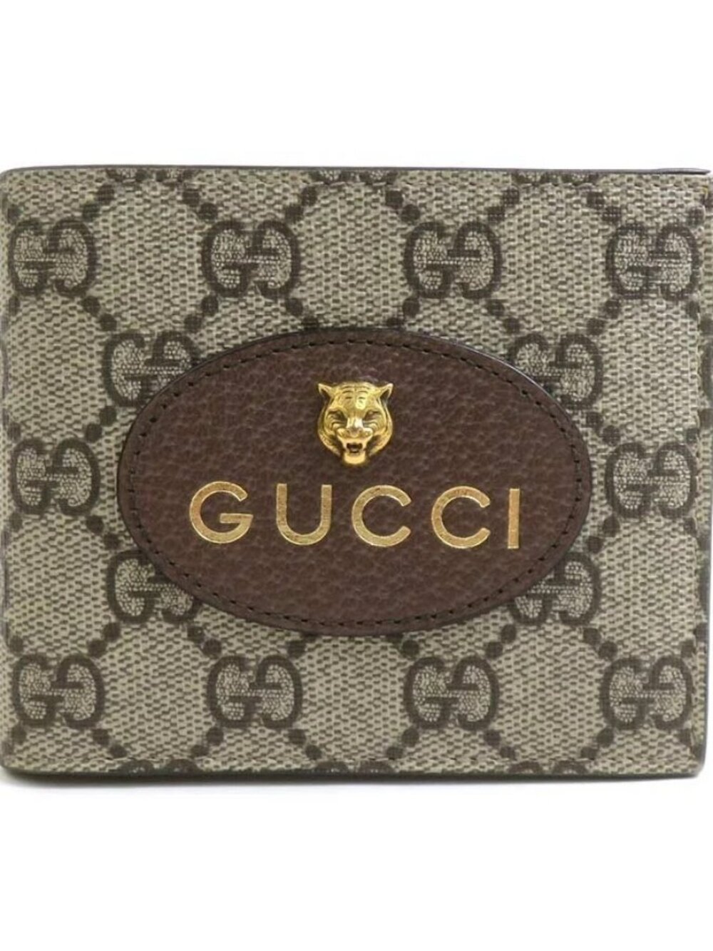 GUCCI GG Supreme Bill Compartment Brown/Gold PVC/Metal